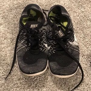 Black & White Nike Free Runs